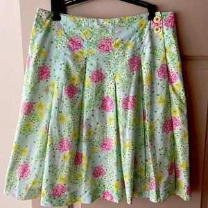 Lily Pulitzer floral skirt.
